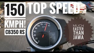 2021 Honda CB350 RS Top Speed  FASTER than Jawa now [upl. by Immaj]