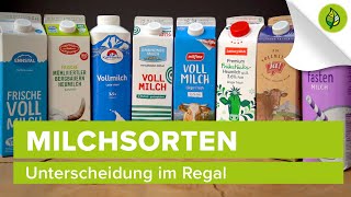 MILCH  Milchsorten Unterscheidung Im Regal [upl. by Alaecim]