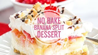 No Bake Banana Split Dessert [upl. by Otilia]