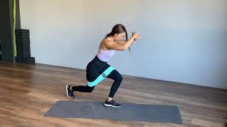 Reverse Lunges with Resistance Band – Booty Band Exercises – Zaksycom [upl. by Murphy]