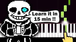 Undertale  Megalovania Theme  EASY Piano tutorial [upl. by Riedel]