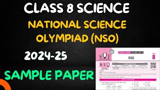 NSO Class 8 Science Olympiad Sample Paper Solution  Class 8th Science  202425 class8olympiad [upl. by Tterb]