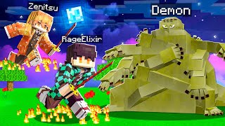 I Turned into a DEMON SLAYER in Minecraft [upl. by Enorahs]