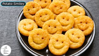 Crispy Potato Smiley Recipe  McCain Style Potato Smiles Recipe  The Terrace Kitchen [upl. by Concha]