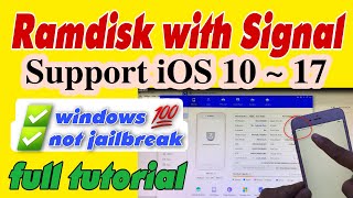 Bypass Passcode With Signal  Boot Ramdisk iOS 10  17x  All Done vienthyhG [upl. by Maighdlin]