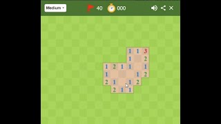 Googles Minesweeper under 4 minutes Medium difficulty [upl. by Nnazus]