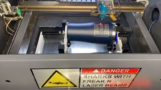 Laser engraving a tumbler with a K40 OMTECH and FTG Rotary [upl. by Kenleigh]