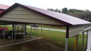 Boxed Eave Style Roof metal carport at Scotts Carports [upl. by Ayel192]