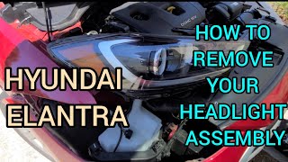 hyundai elantra se headlight assembly removal [upl. by Aimej]