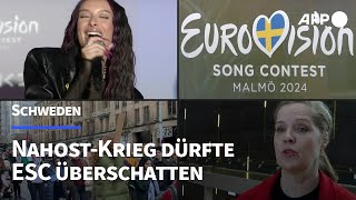 ESC Schweden richtet sich auf NahostKontroversen ein  AFP [upl. by Battiste]