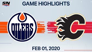 NHL Highlights  Edmonton Oilers vs Calgary Flames – Feb 1 2020 [upl. by Malvino]