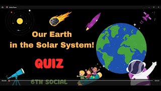 Our Earth in the Solar system  CLASS 6 SOCIAL  QUIZ  NMMS  DSC  GENERAL STUDIES [upl. by Ojillib]