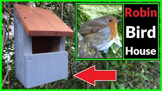 How to Make a Robin Nesting Box  Bird Box Open Fronted [upl. by Llerrom]