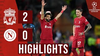 HIGHLIGHTS Liverpool 20 Napoli  Salah amp Nunez late goals seal Champions League win [upl. by Nikoletta133]