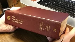 The Reformation Study Bible NKJV in Burgundy Genuine Leather [upl. by Nalyr]