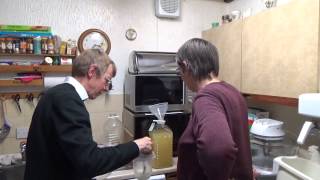 Winemaking with Julie amp Nigel  Rhubarb and Gooseberry 1 Gallon  Part 4 [upl. by Enad382]