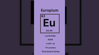 Europium  Elements series part sixtythree 🧪 science stem learning [upl. by Bronny]