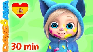 🤗 La Familia Dedo  Canciones Infantiles  Videos para Niños  Dave and Ava en Español 🤗 [upl. by Tilagram]