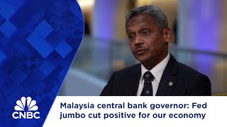 Malaysia central bank governor Fed jumbo cut positive for our economy [upl. by Eno350]