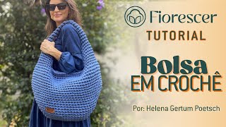 Bolsa de crochê fácil de produzir com fio de cotton residual FIORESCER por Helena Gertum Poetsch [upl. by Daniella]