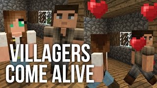 Villagers Come Alive in Minecraft Pocket Edition amp Windows 10 [upl. by Aneekal]