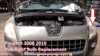 how to replace main Dipped Beam on Peugeot 3008 Full HD 1080p [upl. by Akimas]