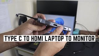 Connect USB Type C to HDMI Laptop to Monitor [upl. by Inej139]