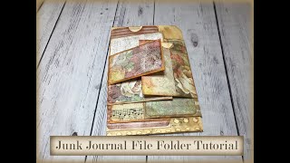 Junk Journal File Folder Tutorial Junk Journaling for Beginners Easy Junk Journal Tutorials [upl. by Wenz781]