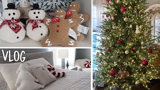 Vlog  Aldi Haul Christmas Decorating House Remodel Updates [upl. by Carma]