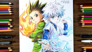 Speed Drawing  Gon amp Killua  Hunter X Hunter [upl. by Lozar]