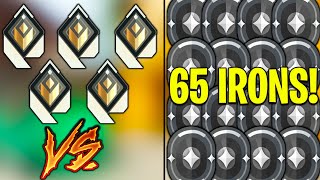 Valorant 5 Radiant vs 65 Iron Players  Who Wins [upl. by Aldin]