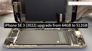 iPhone SE 3 2022 upgrade SSD from 64GB to 512GB [upl. by Ruenhcs]