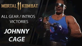 Mortal Kombat 11 Johnny Cage Intros amp Victories [upl. by Draned]