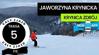 Jaworzyna Krynicka  7 listy TOP 10 czarnych tras w Polsce  trasa 5 FIS cały zjazd [upl. by Nanyk]