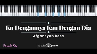 Ku Dengannya Kau Dengan Dia  Afgan KARAOKE PIANO  FEMALE KEY [upl. by Margi]