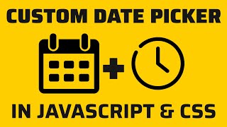 Custom Date Picker in JavaScript amp CSS [upl. by Ahsinaw]