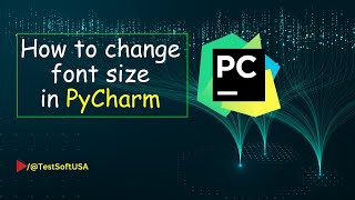 How to increase font size in PyCharm IDE [upl. by Karilynn]