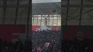 Malerbetrieb FC RotWeiß Erfurt Die Fans von RotWeiß streichen den Gästeblock beim Rivalen Jena [upl. by Yhcir]