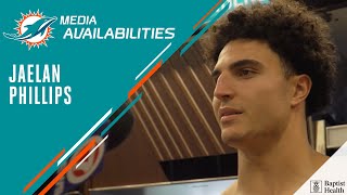 Jaelan Phillips meets with the media  Miami Dolphins [upl. by Aiciruam]