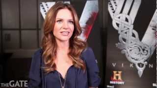 Jessalyn Gilsig interview for Historys Vikings [upl. by Eetnuahs665]