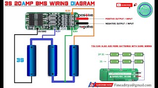 3S 20A BMS Circuit Diagram [upl. by Compte]