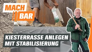 Kiesterrasse anlegen mit Kiesstabilisierung  OBI [upl. by Airad]