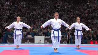 22 Bronze Female Team Kata Venezuela vs France WKF World Karate Championships 2012 [upl. by Ennovoj]