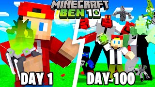 I Spent 100 Days as BEN 10 in Minecraft Heres What Happened [upl. by Sinaj]