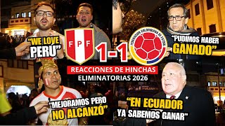 PERÚ vs COLOMBIA 11  REACCIONES de HINCHAS  ELIMINATORIAS 2026 [upl. by Lertnahs]