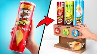 3 Smaki Pringles W 1 Dozowniku  Projekty Z Tektury [upl. by Essirahs]