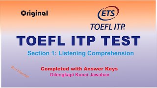 TOEFL ITP  LISTENING COMPREHENSION TEST [upl. by Sucram]