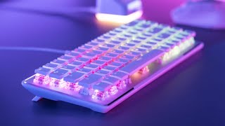 Roccat Vulcan II Mini 65 White Keyboard Unboxing  FR Layout  Optical Titan II Linear Switches [upl. by Yehc]