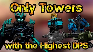 Only Towers with the Highest DPS Solo Triumph Fallen Mode Roblox Tower Defense Simulator [upl. by Virgilio333]