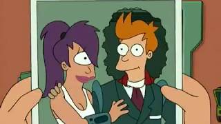 Futurama  Fry and Leela kiss [upl. by Suirtemid380]